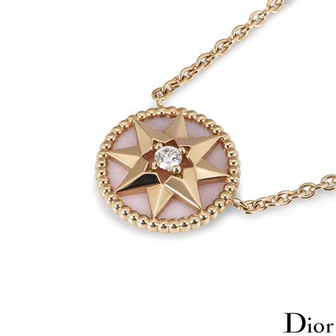 dior glow rose gold|Dior rose necklace.